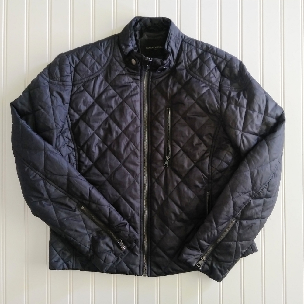 Banana Republic quilted bomber jacket.